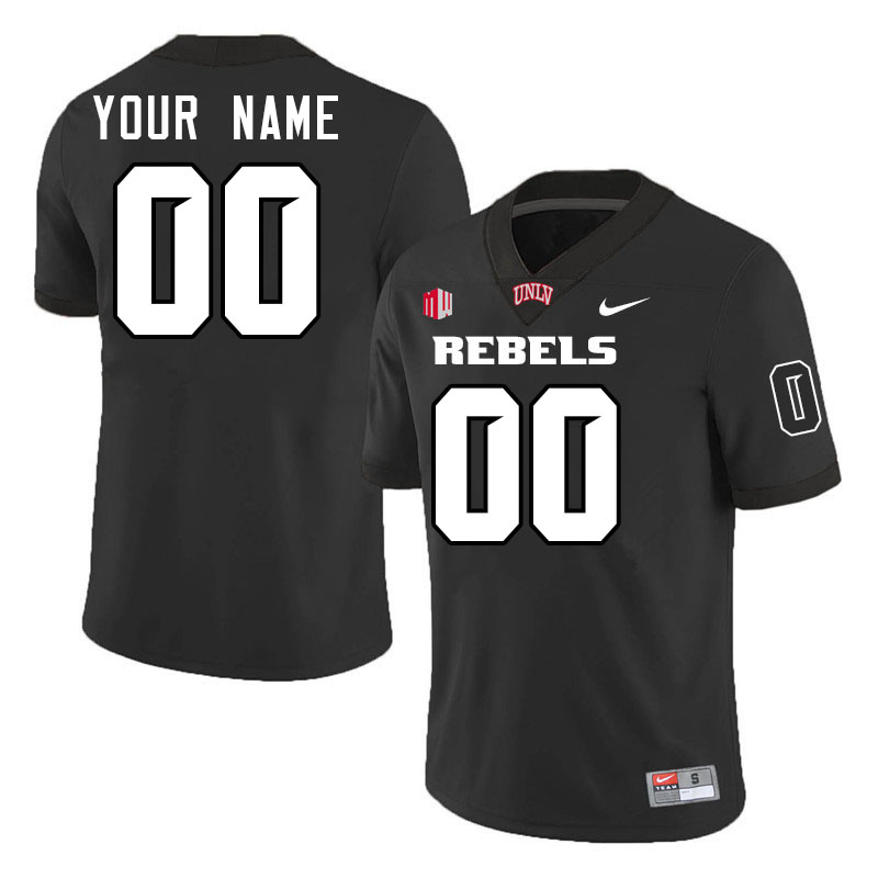 Custom UNLV Rebels Name And Number College Football Jersey-Black